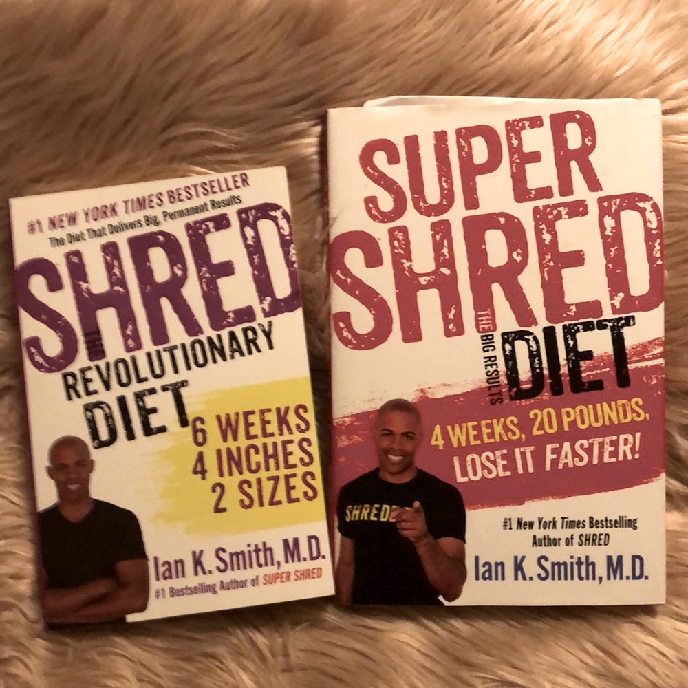 2 book lot, SHRED diet for big results. Ian Smith